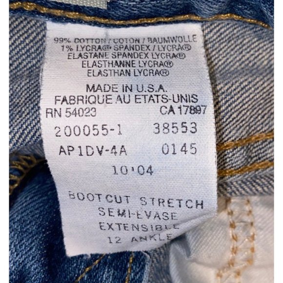 Women's GAP Denim Stretch Bootcut Blue Jeans Size 12 Medium Wash - Picture 10 of 12